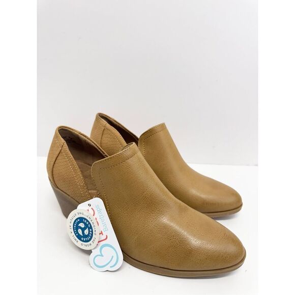 BareTraps Ankle Boots Size 10 Tan Block Heel Cushioned Insole Lightweight NEW - Picture 3 of 10